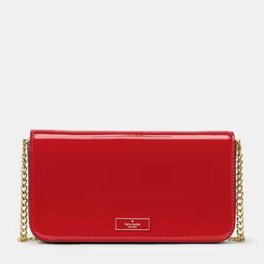 Kate Spade Bridget Patent Mini Crossbody KS Bright Red - Picture 13 of 16